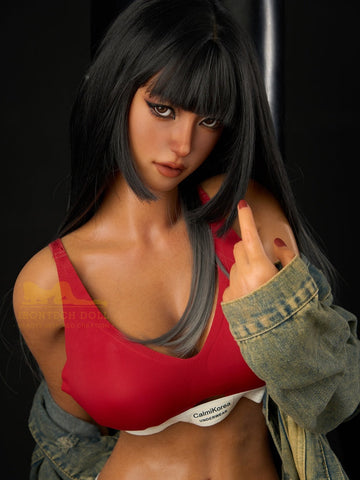 S1537-Black Silicone Sex Doll｜Irontech Doll-161cm(5ft3)-33kg E Cup