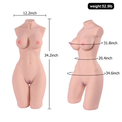 H218-slender waist Life-size sex doll torso|xingse-52.9lb