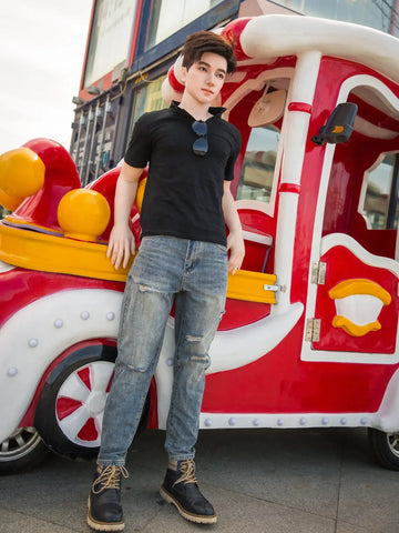 S3319-177cm/5ft10-55kg Femboy Silicone life size Male Sex Doll | Qita doll