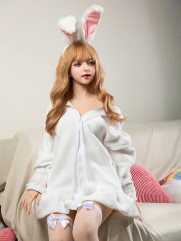 S3355-170cm/5ft7  Silicone Head Cute Bunny Big Boobs Sex Doll- E cup