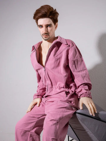 S3325-175cm/5ft9-58kg Femboy Full Size Silicone Head Sex With Male Sex Doll | Qita doll