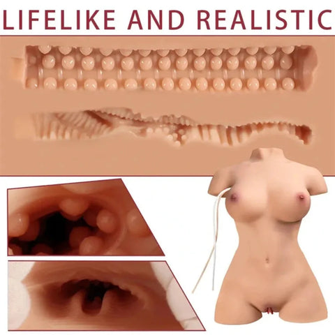 H213-Pussy Torso With Automatic Cleaning Sucking Vibration|xingse-16.97lb