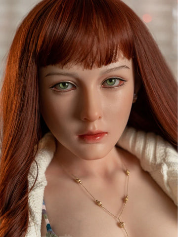 S4306—Heidi 158cm/5ft1 Luxury Silicone E Cup Japanese Woman Redhead Sex Doll|Jiusheng Doll