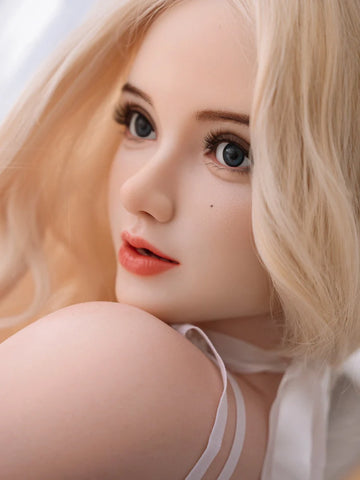 S296-M35# Blonde Cute Girl ROS Movable Jaw Silicone Sex Doll|SY Doll 150cm/4ft9 D Cup