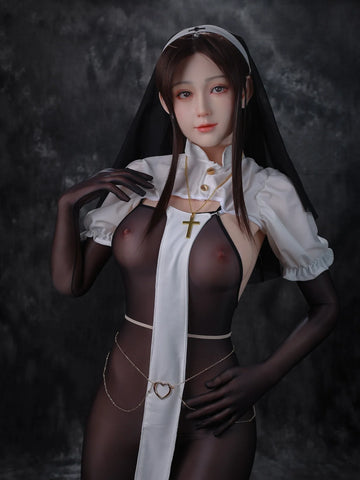 S4292—160cm/31kg E Cup Kiko Black Hair Asian Silicone Chinese Sex Doll | Jiusheng Doll