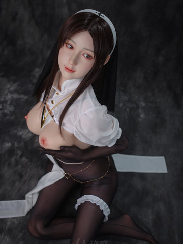 S4292—160cm/31kg E Cup Kiko Black Hair Asian Silicone Chinese Sex Doll | Jiusheng Doll