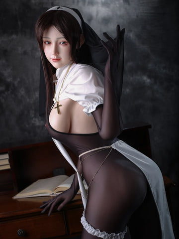 S4292—160cm/31kg E Cup Kiko Black Hair Asian Silicone Chinese Sex Doll | Jiusheng Doll
