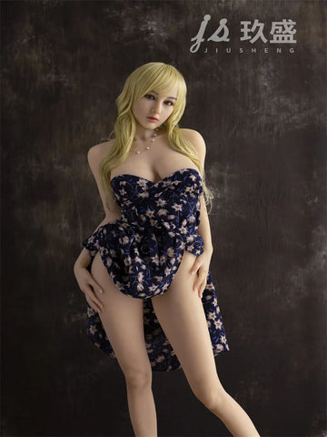 S4252—Livia 160cm/5ft2 37kg D Cup Slim TPE Body Silicone Head Popular Blonde Sex Doll|Jiusheng Doll