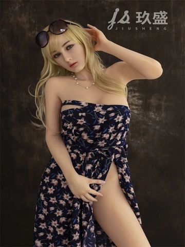 S4252—Livia 160cm/5ft2 37kg D Cup Slim TPE Body Silicone Head Popular Blonde Sex Doll|Jiusheng Doll