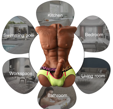 H208-($40 cheaper than buying individually)Big Dick+Life Size Torso combination|Xingse