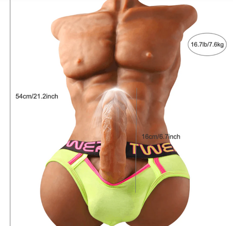 H209-($30 cheaper than buying individually)Curvy Lightweight Sex doll torso +Big Dick combination|Xingse