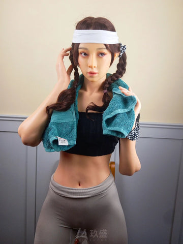 F2373—Coppa C da 168 cm 【Foto dei clienti】Bambola sessuale in silicone Aki Sport Gril con capelli neri|Jiusheng Doll