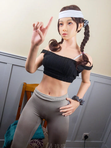 F2373—Coppa C da 168 cm 【Foto dei clienti】Bambola sessuale in silicone Aki Sport Gril con capelli neri|Jiusheng Doll