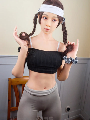 F2373—Coppa C da 168 cm 【Foto dei clienti】Bambola sessuale in silicone Aki Sport Gril con capelli neri|Jiusheng Doll
