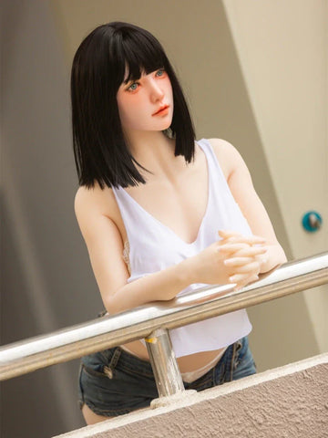 S3343-Fumi Black Short Hair 162cm/5ft4 Japanese Silicone Sex Doll