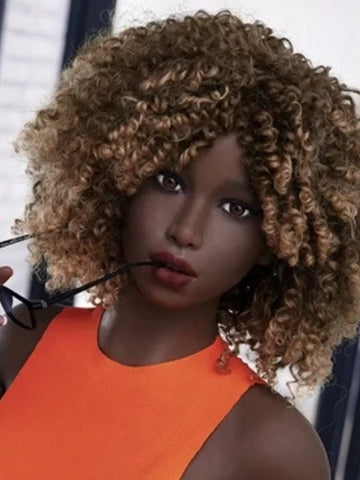 F221【Irontech Doll Head】TPE Sex Doll Head Black