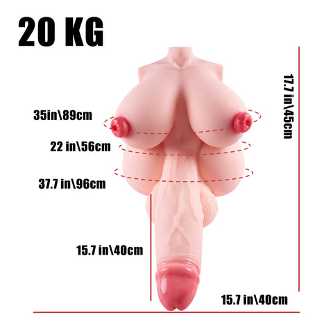 M271- Huge Cock Trans Torso Hentai Shemale Femboy Male| MRL-44LB 15.7inch Dildo