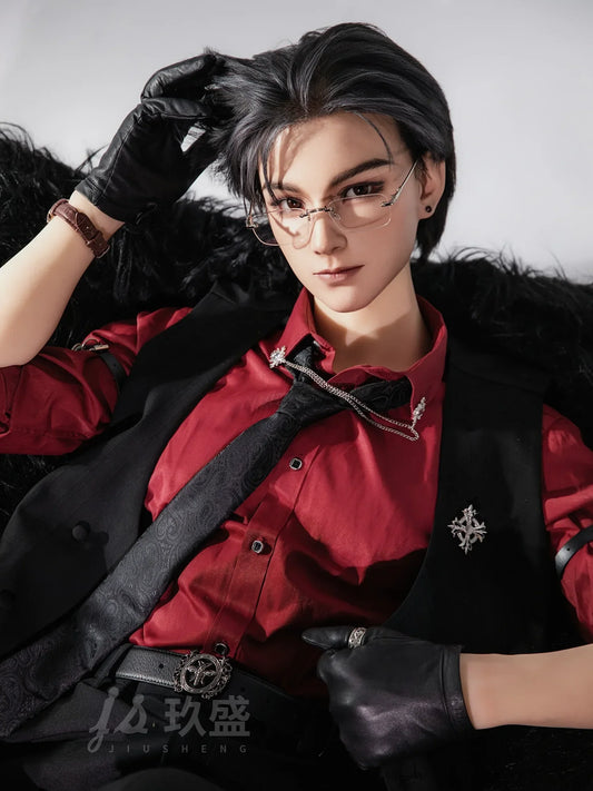 S4280—185cm/6ft1-45kg Gavin Premium Silicone Head Femboy sex with real male doll for Roleplay - Jiusheng Doll
