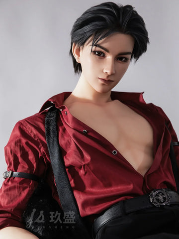 S4280—185cm/6ft1-45kg Gavin Premium Silicone Head Femboy sex with real male doll for Roleplay - Jiusheng Doll