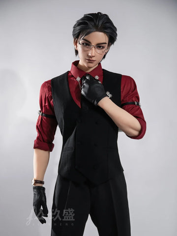 S4280—185cm/6ft1-45kg Gavin Premium Silicone Head Femboy sex with real male doll for Roleplay - Jiusheng Doll