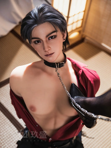 S4280—185cm/6ft1-45kg Gavin Premium Silicone Head Femboy sex with real male doll for Roleplay - Jiusheng Doll