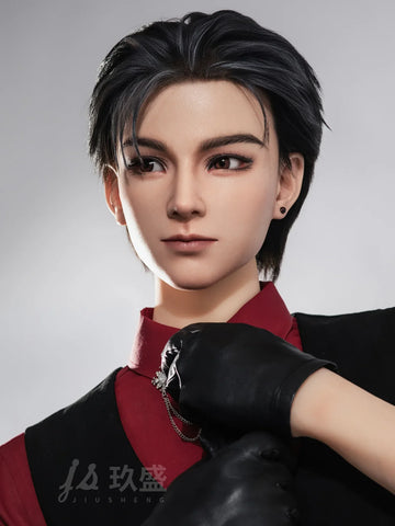 S4280—185cm/6ft1-45kg Gavin Premium Silicone Head Femboy sex with real male doll for Roleplay - Jiusheng Doll