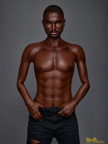 S1500-Silicone Black Femboy Male Sex Doll-Irontech Doll-170cm/5ft7-38kg