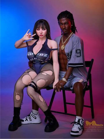 S1001 -Black Male Femboy Silicone Sex Doll -Irontech Doll-170cm/5ft7-38kg