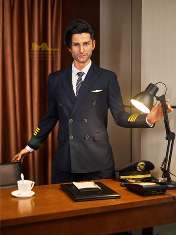 S1004-George Black Hair Femboy Silicone Male Sex Doll -Irontech Doll-176cm-40kg