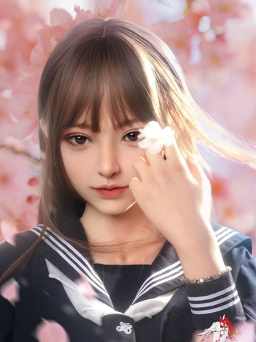 S532- 163cm(5ft4)-35kg E Cup Silicone ROS Japanese School Style Sex Doll Fantasy Roleplay Ready丨Doll senior