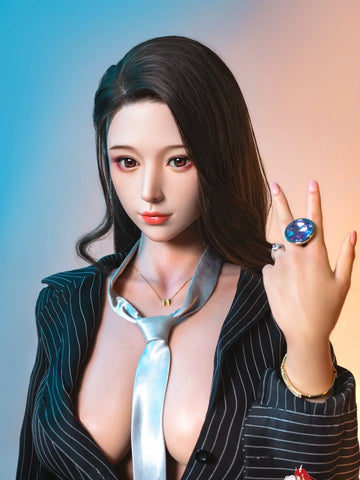 S528- 168cm(5ft6)-36kg E Cup Silicone “Chic Executive” Japanese Sex Doll – Sexy Black-Haired Boss Lady with Triple Entry丨Doll senior