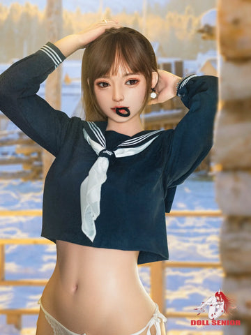 S532- 163cm(5ft4)-35kg E Cup Silicone ROS Japanese School Style Sex Doll Fantasy Roleplay Ready丨Doll senior
