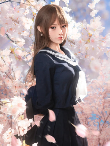 S532- 163cm(5ft4)-35kg E Cup Silicone ROS Japanese School Style Sex Doll Fantasy Roleplay Ready丨Doll senior