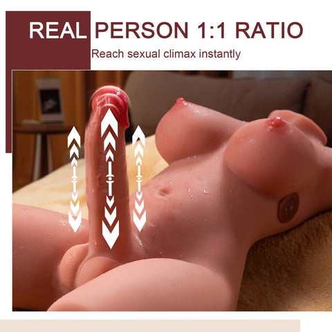 H240-Shemale trans torso male sex doll huge dildo Electric Femboy |xingse-21.51lb C Cup 7.08inch Dildo