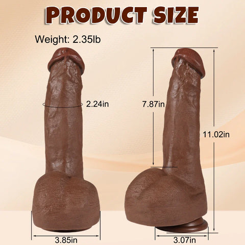 M231-Ultra realistic Black Shemale Male Torso TPR Dildo|In Stock Xingse-11.02''