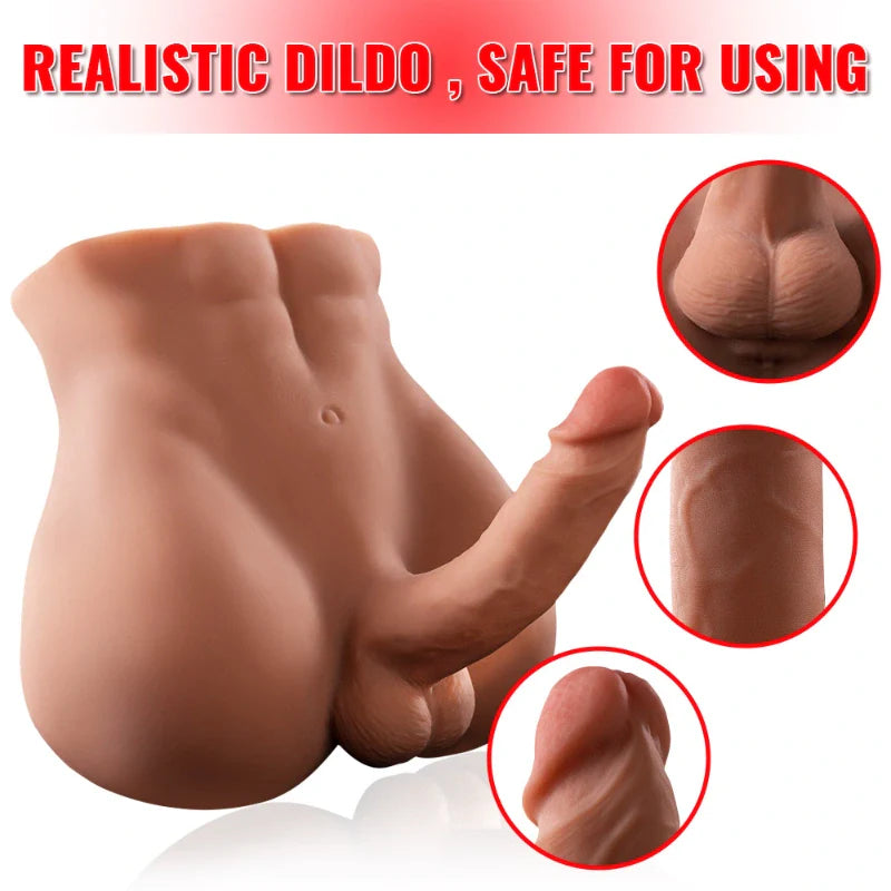 M241-Male Sex Doll Torso Lifelike Big Penis | xingse-11.46lb 5.9″ Dildo