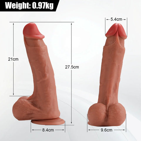 M232-TPR Dildo Male Torso Shemale Pink Glans|In Stock Xingse-10.83''