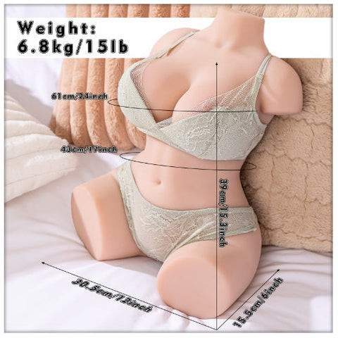 H242-Lightweight Robot Sex Doll Torso Vibrating & Sucking|xingse-15lb