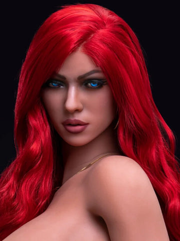 F215 【Irontech Doll Head】TPE Sex Doll Head-Red hair