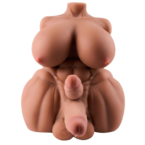 M274-shemale Sex Doll Torso Double Penis Femboy Hentai Cheap Male | MRL-8.82lb 6.5/5.5inch Dildo
