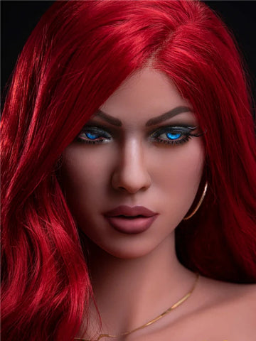 F215 【Irontech Doll Head】TPE Sex Doll Head-Red hair