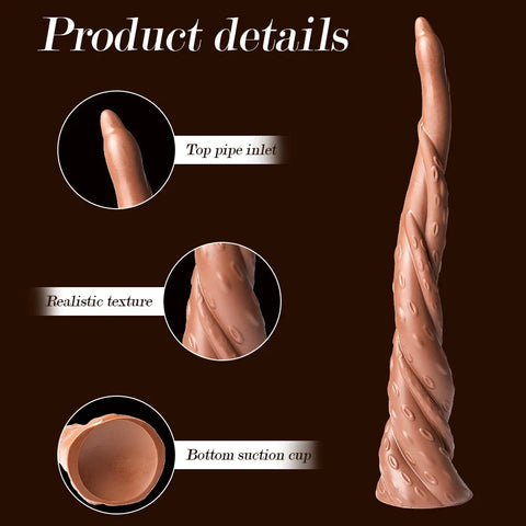 M230-TPR Black Male Torso Shemale Dildo |In Stock Xingse-17.5''