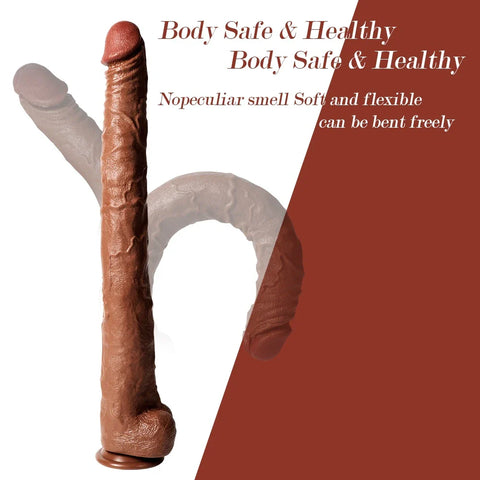 M233-Extra Long Pink Glans Male Torso TPR Dildo|In Stock Xingse-22.05''