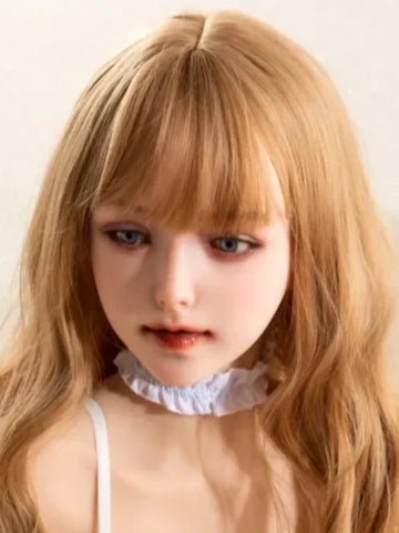 F150-Loli Europe Blonde Teen Silicone Sex Doll Head ｜Qita Doll head