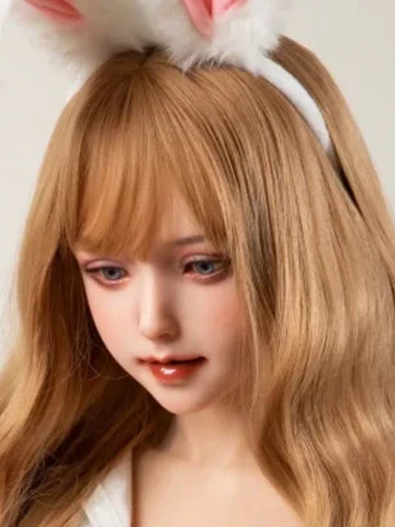 F150-Loli Europe Blonde Teen Silicone Sex Doll Head ｜Qita Doll head