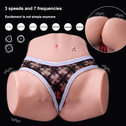 M245-Realistic Electric pocket pussy Vibrating Sex Doll Torso | xingse-6.39lb