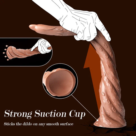M230-TPR Black Male Torso Shemale Dildo |In Stock Xingse-17.5''