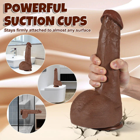M231-Ultra realistic Black Shemale Male Torso TPR Dildo|In Stock Xingse-11.02''