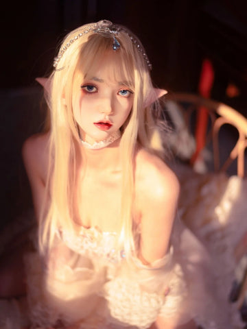 S2212-ROS Flat Chested Movable Jew ELF Silicone Alien Sex Doll | SY Doll-150cm/4ft9 29kg A Cup