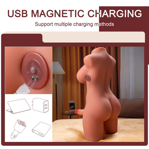 H240-Shemale trans torso male sex doll huge dildo Electric Femboy |xingse-21.51lb C Cup 7.08inch Dildo